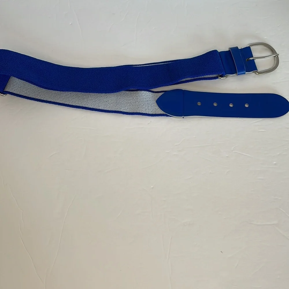 Youth baseball royal blue elastic belt